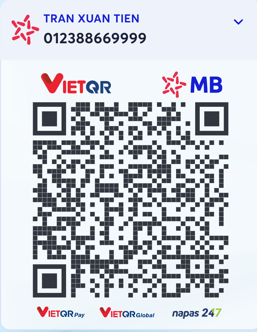 QR chuyển khoản MB Bank cho TRAN XUAN TIEN